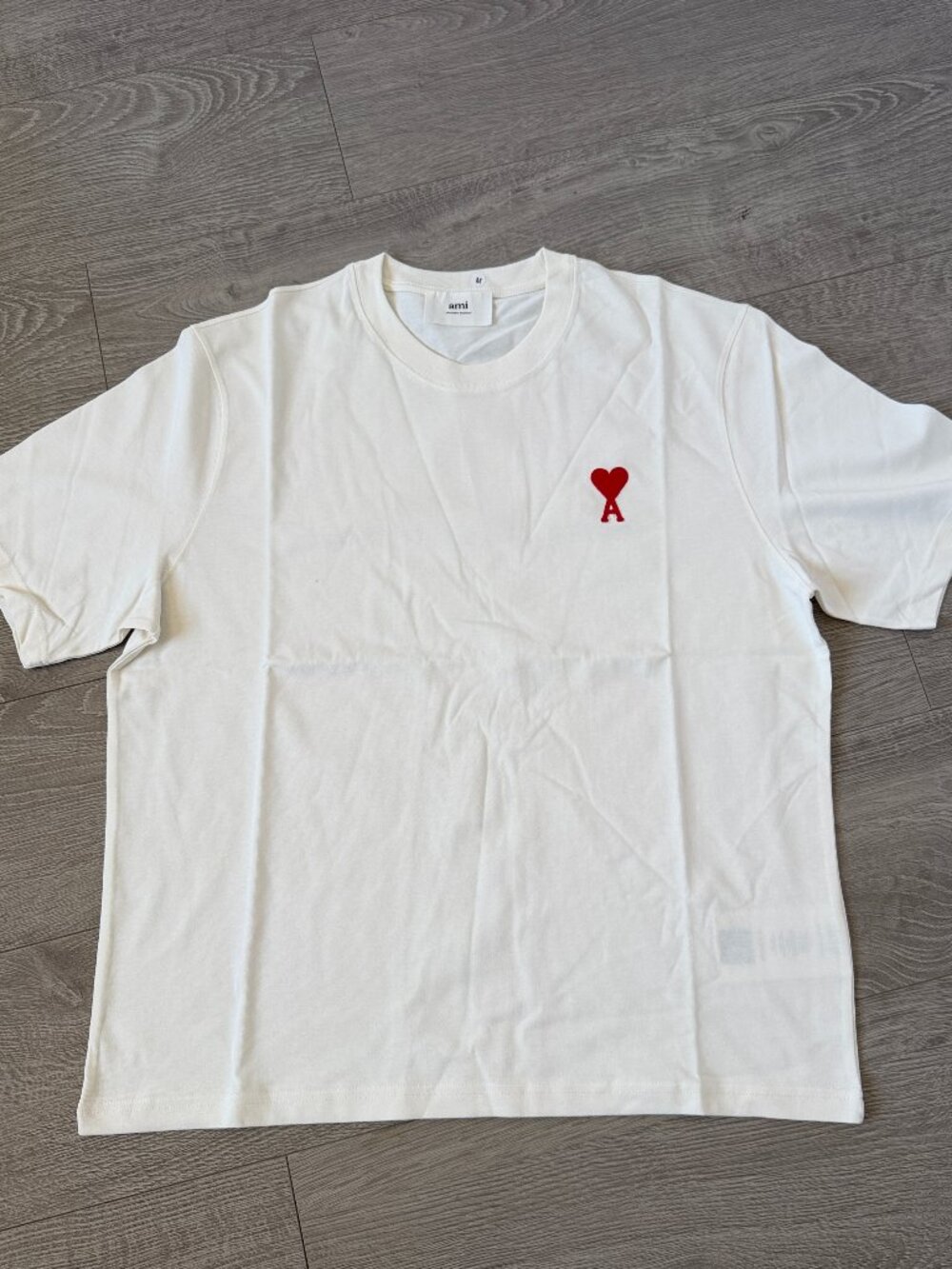 AMI Paris Alexandre Mattiussi White Ami de Coeur Heart Logo T-Shirt Men’s Size M
